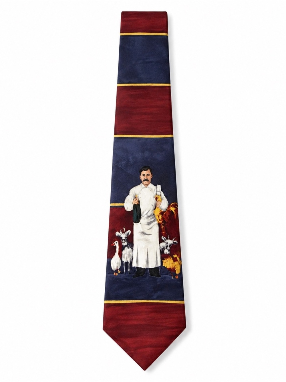 Rare Vintage Guy Buffet Chefs & Friends Silk Tie Italy Novelty Chef Gift